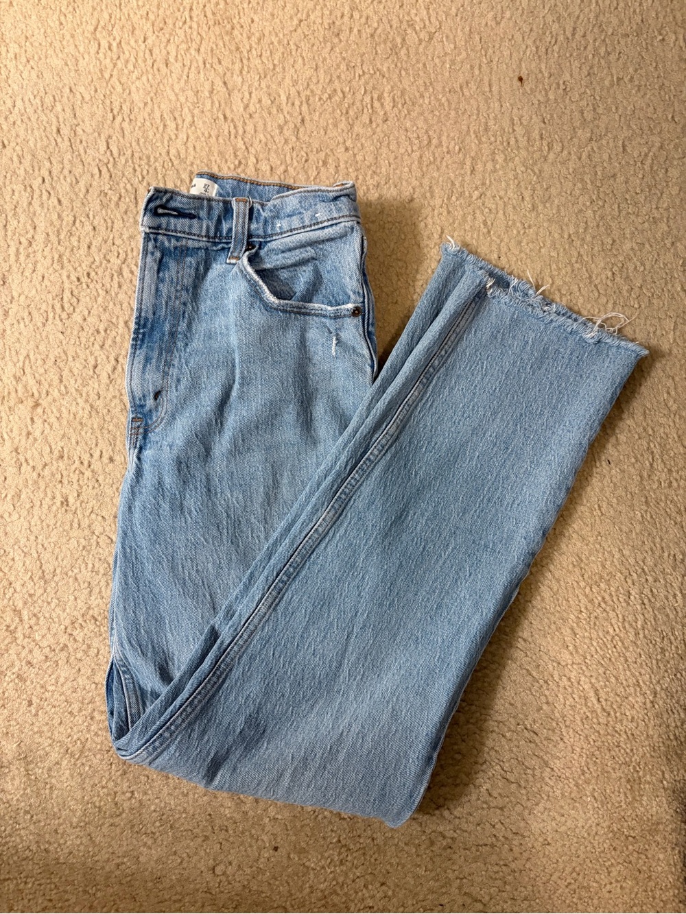 Abercrombie & Fitch Light Blue Ultra High Rise '90s Straight Jeans
